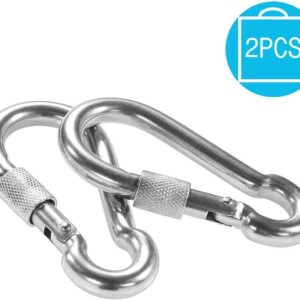 616-CPnLPsL._AC_SL1001_ PROND Locking Carabiners, Heavy Duty Carabiner, 316 Stainless Steel Screw Lock Carabiner Hooks, 2.7inch (2PCS - 316 Stainless Steel-B08YK44Z18)