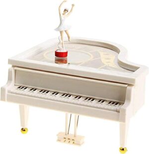 Auto Piano Music Box with Ballerina-B0CPMFYVVL