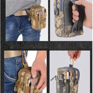 617LNNLxKAL._AC_SX569_ Men Waist Pack Bum Bag Pouch Waterproof Tactical Military Sport Hunting Belt Molle Nylon Mobile Phone Bags Travel Tools (ArmyGreen)-B0CYF75DY2
