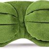 1Pcs - 3D Frog Cartoon Design Sleeping Eye Blinder Soft Plush Eye Mask Green-B0CKVXHVZZ