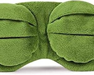 618kuyYDh9L._AC_SX679_ 1Pcs - 3D Frog Cartoon Design Sleeping Eye Blinder Soft Plush Eye Mask Green-B0CKVXHVZZ