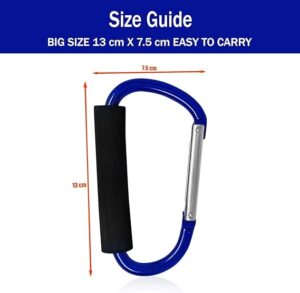 [1 PCs -13.5CM] Multi-function Screw Lock Buckle Big D-Shaped Carabiner Hook Keyring Clip Camping Kits Sports Rope Buckle Not for clambing (Random Color)-B0CMJ7PNSQ