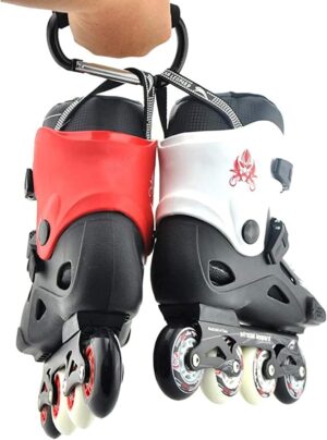 [1 PCs -13.5CM] Multi-function Screw Lock Buckle Big D-Shaped Carabiner Hook Keyring Clip Camping Kits Sports Rope Buckle Not for clambing (Random Color)-B0CMJ7PNSQ