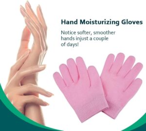 Moisturizing Spa Gel Gloves Softer, Suppler Hands in Just 20 Minutes, with Jojoba Oil, Olive Oil, Vitamin E, Plant Essential Oils, Soften & Smooth, One Size Fits All (Pink)-B0DY6BCXB4