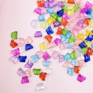 100PCS Mini Acrylic Beads 15mm Beads for Jewelry Making Bracelets Necklaces Earrings Key Chains Accessories DIY Crafts Valentine Christmas Birthday Gifts Mixed Color (butterflies)-B0DFH31G7G