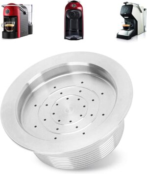 Reusable Coffee Capsule,Refillable Coffee Pods with Spoon Brush,Stainless Steel Coffee Capsule, 304 Stainless Steel Material for LAVAZZA A MODO MIO Series-B0BW9JXCNC