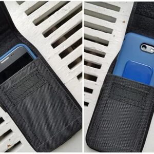 61IsSfk6QkL._AC_SY450_ Tactical Cell Phone Pouch Holster with Free D Shaped Buckle Protable Wallet Card Waist Pack Outdoor Sports Nylon Carrying Case - Vertical (XXL) 17.5 * 10CM-B0DB76328L