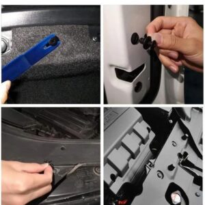 50Pcs 8mm Plastic Fasteners Screw Car Bumper Black Rivet Car Fastener Clips for Most Car Type-B0DFV5BDCR