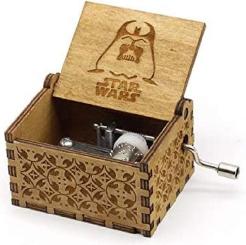 Notherss Wooden Hand Crank Star Wars Mechanical Music Box Gift-B09Y1YCXV1