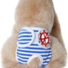 MySouq-Store [1 Pcs] Female Dog Shorts Panties Menstruation Underwear Briefs Jumpsuit Pet Physiological Pant Diaper Sanitary Washable Dog Pants (Blue, 2XL, 1, Piece)-B0DVMNV9PY