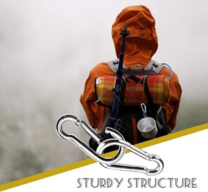 Spring Snap Hook Storng Clip Heavy Duty Steel For Swing seat Securing tents, tarps, and canopies. Connecting ropes, chains, and tools. Craft and decorative uses. Multi Uses-B0DWFX735C