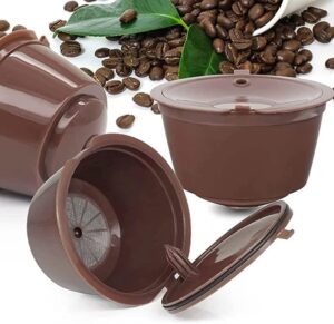 1 Pcs With Plastic Spoon & Cleaning Bruch - Coffee Filters - For the Dulce Gusto Plastic Reusable Coffee Capsules Compatible with the Dolce Gusto Discreet Cup Refill, Use 250 Times-B0C4JW28SY