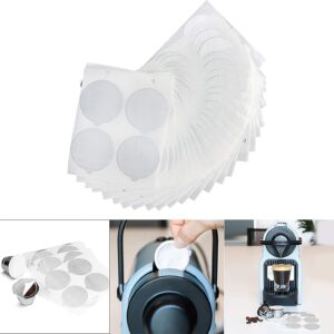 61RV5tCvW9L._AC_SL1500_ Blingbin Capsules Cup Film, 100pcs Stickers Self Adhesive Aluminum Foil Lids Coffee Capsule Cup Sealed Film-B095CQLLQB