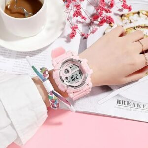 [1Pcs] Kids Watches Fashion Luminous Waterproof Alarm Clock Watches Boys and Girls Student Smart Electronic Watch Gift-B0DX46JZ33