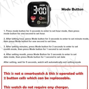 [1Pcs] Colored Led Digital Silver Square Frame for Kids Watches Sport Boys Girls Luminous Children’s Electronic Wristwatch Students Clock Watches with Time And Date only-B0DVWLFHTK