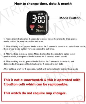 Kids Edition Digital LED Wrist Watch (Wine), Wine, Free Size, No Alarm, No Stopwatch, Just Time And Date-B0DW5KBQB4