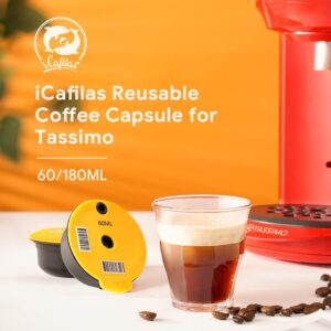 (1Pc) Reusable Coffee Capsule for Tassimo BOSCH Machine Refillable Filter Cup Pod Espresso Maker 60ML-B0CC6V2TDZ
