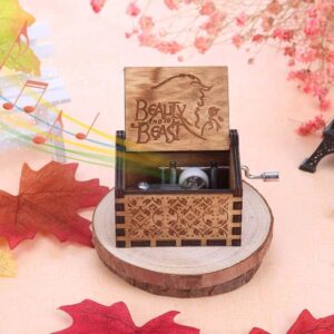 Music Box Wood Engraved Vintage Musical Box Gift for wife and friend and family-B0DGRXXMY3