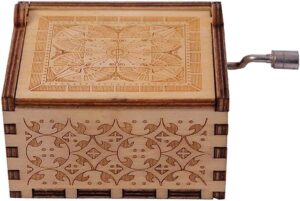 CSTE INTERNATIONAL La Casa De Papel Print Bella Music Ciao Box Wooden Engraved Vintage Musical Box Gifts Colorful, Multicolor-B08X1NW7PD