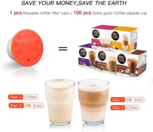 i_Cafilas Gusto Coffee Machine Stainless Steel Capsule Coffee Filter Reusable Stainless Steel Refillable Compatible with cafe Gusto Machines-B0DRJ8KZLL