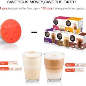 i_Cafilas Gusto Coffee Machine Stainless Steel Capsule Coffee Filter Reusable Stainless Steel Refillable Compatible with cafe Gusto Machines-B0DRJ8KZLL