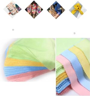 Small Glasses Clean Cloth, Lens Clean Cloth for Lenses, Glasses, Screens, Cameras, Phone Screen i-Pad, i-Phone, Eyeglasses Mixed Colored 14 * 10Cm (25)-B0DVR2QQG8