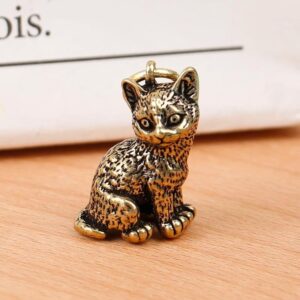 61XpuLEEPcL._AC_ Small Metal Brass 2.5 * 2.30 Cm Tiger Key Chains (No #3) DIY Hangings Jewelry Accessories Vintage Cute Animal Figurines Car Keyrings Pendants Children Gifts-B0DBG365XC