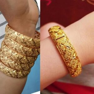 1Pcs Luxury Gold Color Bracelets For Women Men Ramadan Ethiopian Dubai Bangles&Bracelet African/Arab Weeding Jewelry Gift one size-B0DV9DDRST