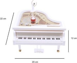 Auto Piano Music Box with Ballerina-B0CPMFYVVL