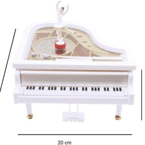 Auto Piano Music Box with Ballerina-B0CPMFYVVL