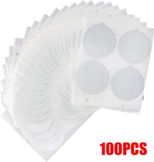 Blingbin Capsules Cup Film, 100pcs Stickers Self Adhesive Aluminum Foil Lids Coffee Capsule Cup Sealed Film-B095CQLLQB