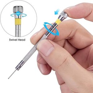 6PCS Micro Precision Screwdriver Set, Premium Screwdriver Kit 0.8-1.8mm, for Watch Repair, Eyeglasses Repair, Jewelry Work, Electronics Repair-B0CTRRQQVH