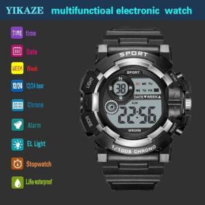 [1Pcs] Kids Watches Fashion Luminous Waterproof Alarm Clock Watches Boys and Girls Student Smart Electronic Watch Gift-B0DX46JZ33