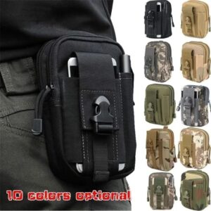 Men Waist Pack Bum Bag Pouch Waterproof Tactical Military Sport Hunting Belt Molle Nylon Mobile Phone Bags Travel Tools (ArmyGreen)-B0CYF75DY2
