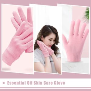 Moisturizing Spa Gel Gloves Softer, Suppler Hands in Just 20 Minutes, with Jojoba Oil, Olive Oil, Vitamin E, Plant Essential Oils, Soften & Smooth, One Size Fits All (Pink)-B0DY6BCXB4