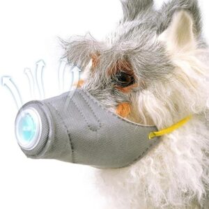 [1Pcs ] [ Random Color ] Dog Adjustable Soft Pet Puppy Mouth Cover Mask Pure Color Anti Biting Muzzle (Small)-B0CF7J8FW4