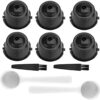 Coffee Capsule Refillable Reusable 6 pcs, Refillable Capsule Pod Compatible Filter Cups Coffee Pods for Dolce Gusto with 2 Plastic Spoon and 2 Cleaning Brush (6 Pack ٌRandom Color)-B08LYMHZRW
