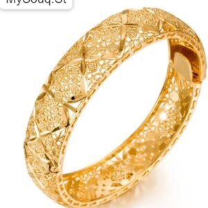 1Pcs Luxury Gold Color Bracelets For Women Men Ramadan Ethiopian Dubai Bangles&Bracelet African/Arab Weeding Jewelry Gift one size-B0DV9DDRST