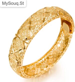 1Pcs Luxury Gold Color Bracelets For Women Men Ramadan Ethiopian Dubai Bangles&Bracelet African/Arab Weeding Jewelry Gift one size-B0DV9DDRST