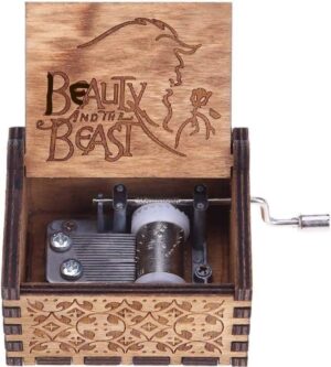Music Box Wood Engraved Vintage Musical Box Gift for wife and friend and family-B0DGRXXMY3