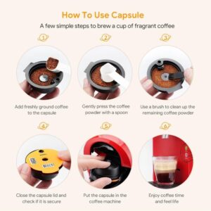 (1Pc) Reusable Coffee Capsule for Tassimo BOSCH Machine Refillable Filter Cup Pod Espresso Maker 180M-B0CC6R8G9R