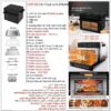 Family Air Fryer 30L Digital Display Dual Cook Function Air Fryer With Multi Programmes 1800Watt 30-230 Degree Timer 12 Hours Black Editions, Steam Functions-B0DVBJ4XLX