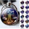 -(12) Constellations Keychain Constellation Key Rings Zodiac Sign Keychain Pendant Jewelry Fashion Birthday Gift-B0BPN7V56H