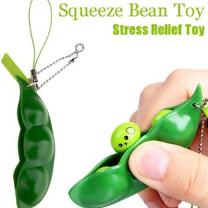 61qAJyYVlGS._AC_SL1500_ Three pieces Fidget Bean Squeeze Bean Edamame Keychain Fidget Toy with Funny Facial Expressions,Pea Keychain for Kid and Adults Improve Focus Toy-B0968XZSMQ