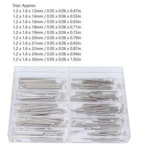100Pcs Watch Band Clasp Tube Friction Pin Pressure Bars Pins Straps Spring Bar Buckles Rivet Ends Watch Repair Tool Watchmaker-B0DY4DXK3R