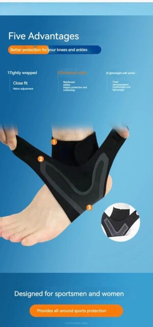 1 Pcs Ankle Brace Adjustable Compression Ankle Support Elastic Ankle Guard Pain Relief Strap Basketball Ankle Brace Support (X-Large, Left)-B0DKNZJ4F8