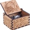 MySouq.store Music Box Wood Engraved Vintage Musical Box Gift for wife and friend and family-B0DGRXXMY3