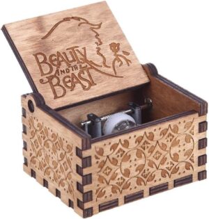 Music Box Wood Engraved Vintage Musical Box Gift for wife and friend and family-B0DGRXXMY3