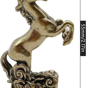 61yCowK3npL._AC_SL1005_ 1pcs - Very Small Copper Running Horse Sculpture Ornaments Retro Brass Animal Feng Shui Small Statue Office Desk Home Decorations Figurines - 5.5 CM Max-B0C384C9DK