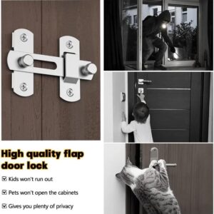 [1pcs] Door Bolts Hasp Latch Lock Sliding Door Lock Stainless Steel A Type Latch For Casement Cabinet Fitting With 4 * Screws (Black)-B0DXCLSRFY
